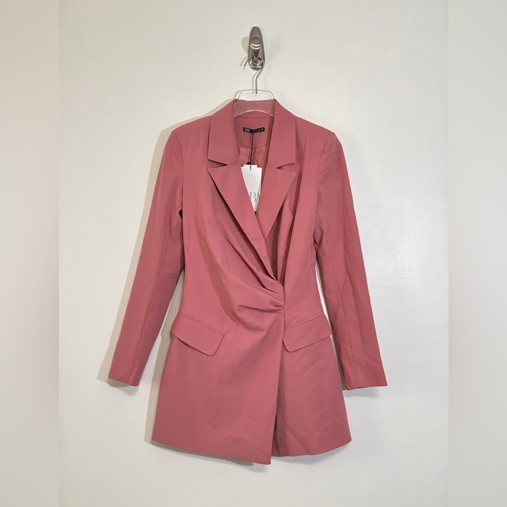 ZARA BLAZER DRESS IN PINK SIZE SMALL NWT